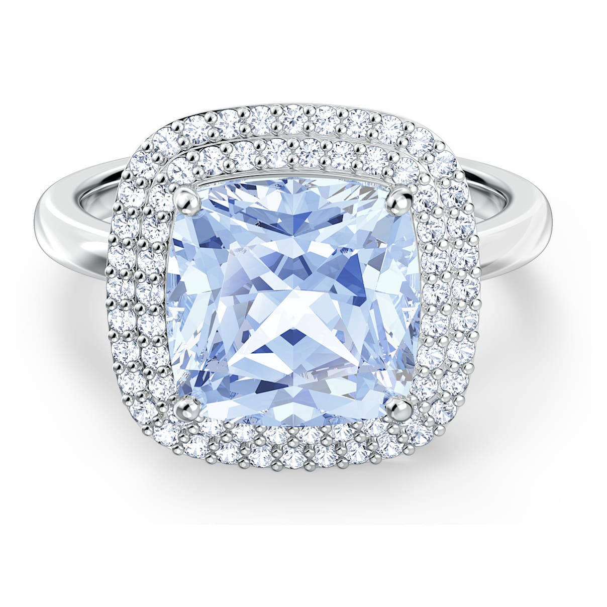 

Swarovski Angelic ring, Blue, Rhodium plated