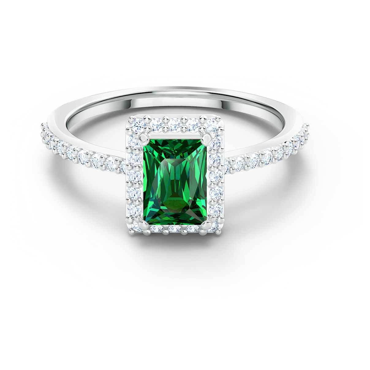 Swarovski Angelic Rectangular Ring, Green