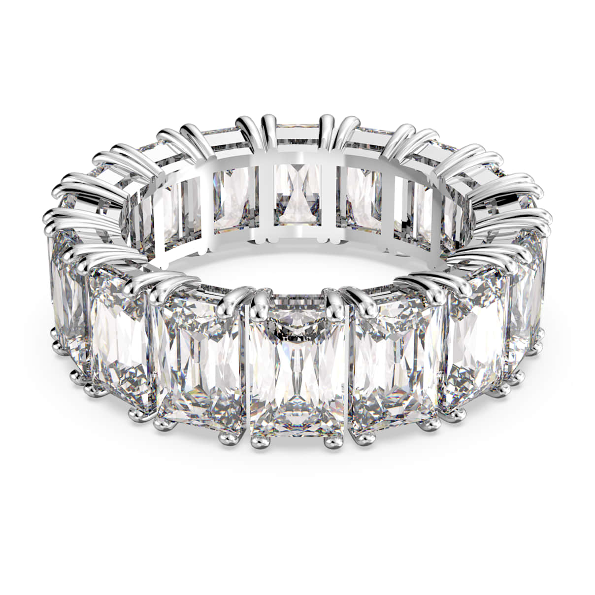 

Matrix Vittore ring, Rectangular cut, White, Rhodium plated
