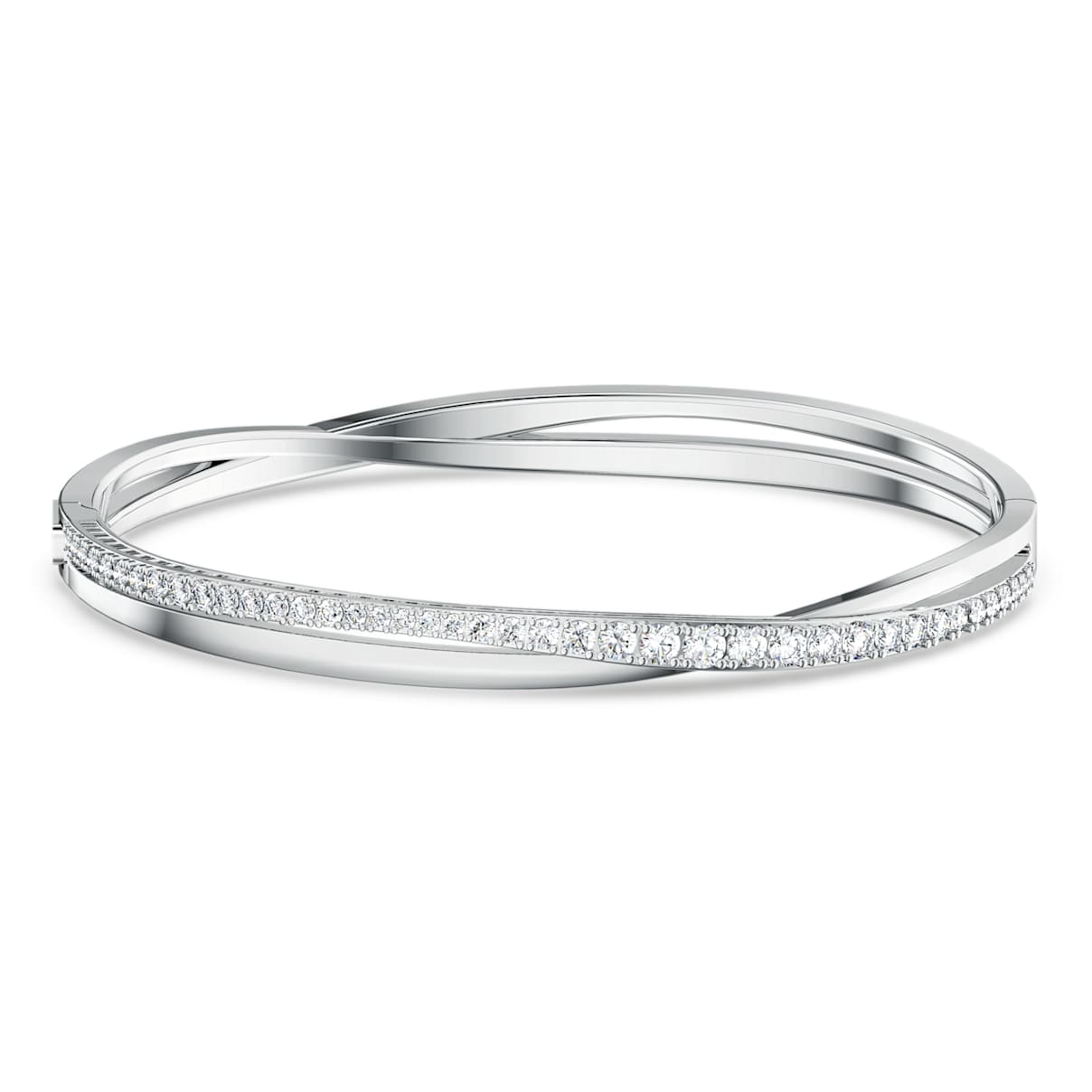 Shop Swarovski Twist Bangle In White