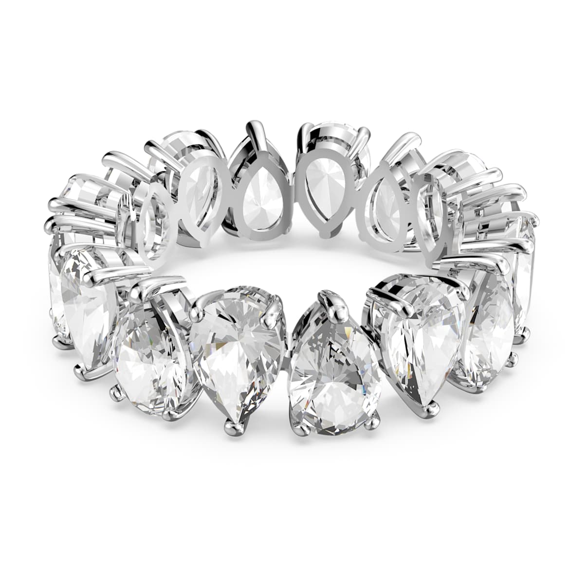 Click to view product details and reviews for Vittore Pear Ring White Rhodium Plated.