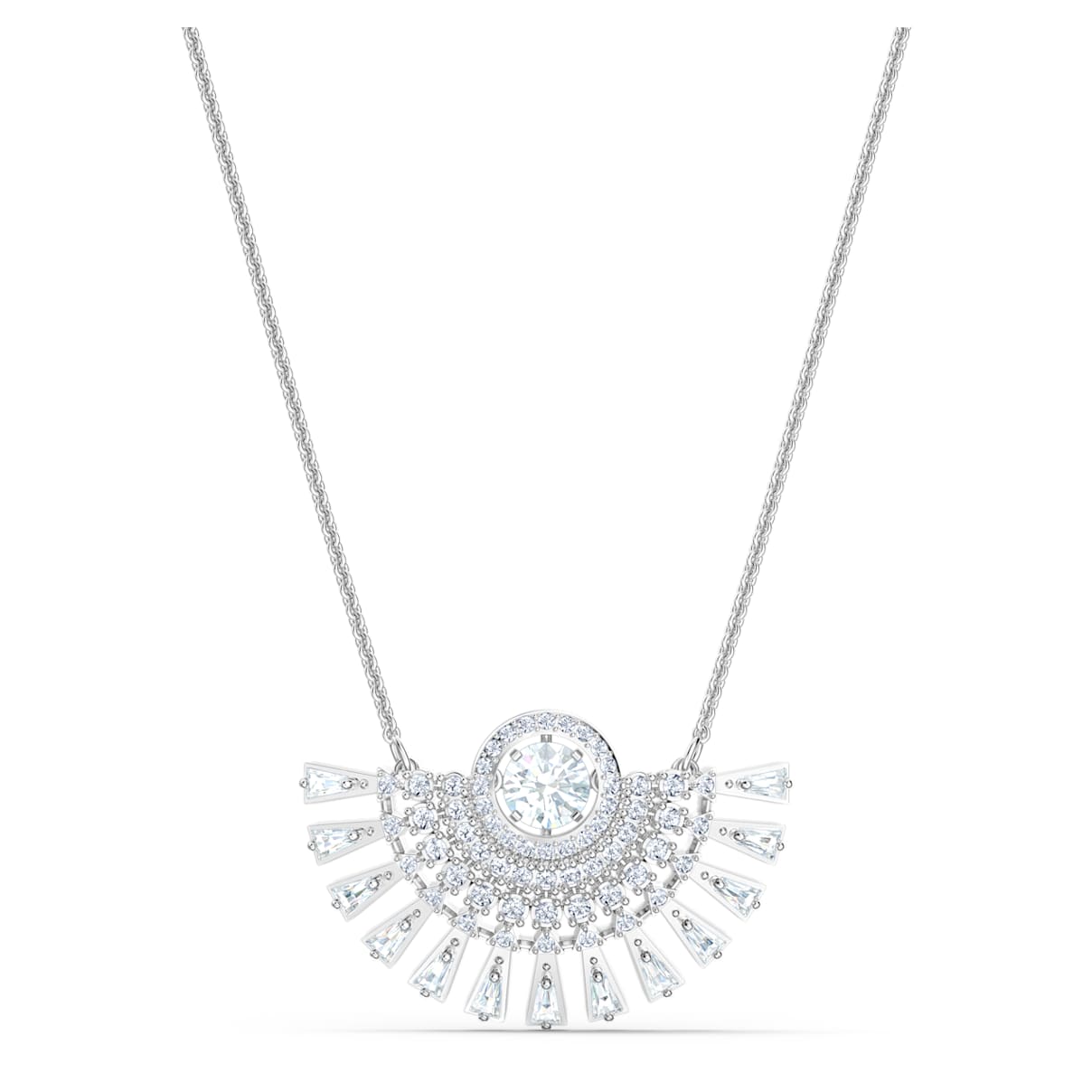 Click to view product details and reviews for Swarovski Sparkling Dance Dial Up Necklace Short White Rhodium Plated.