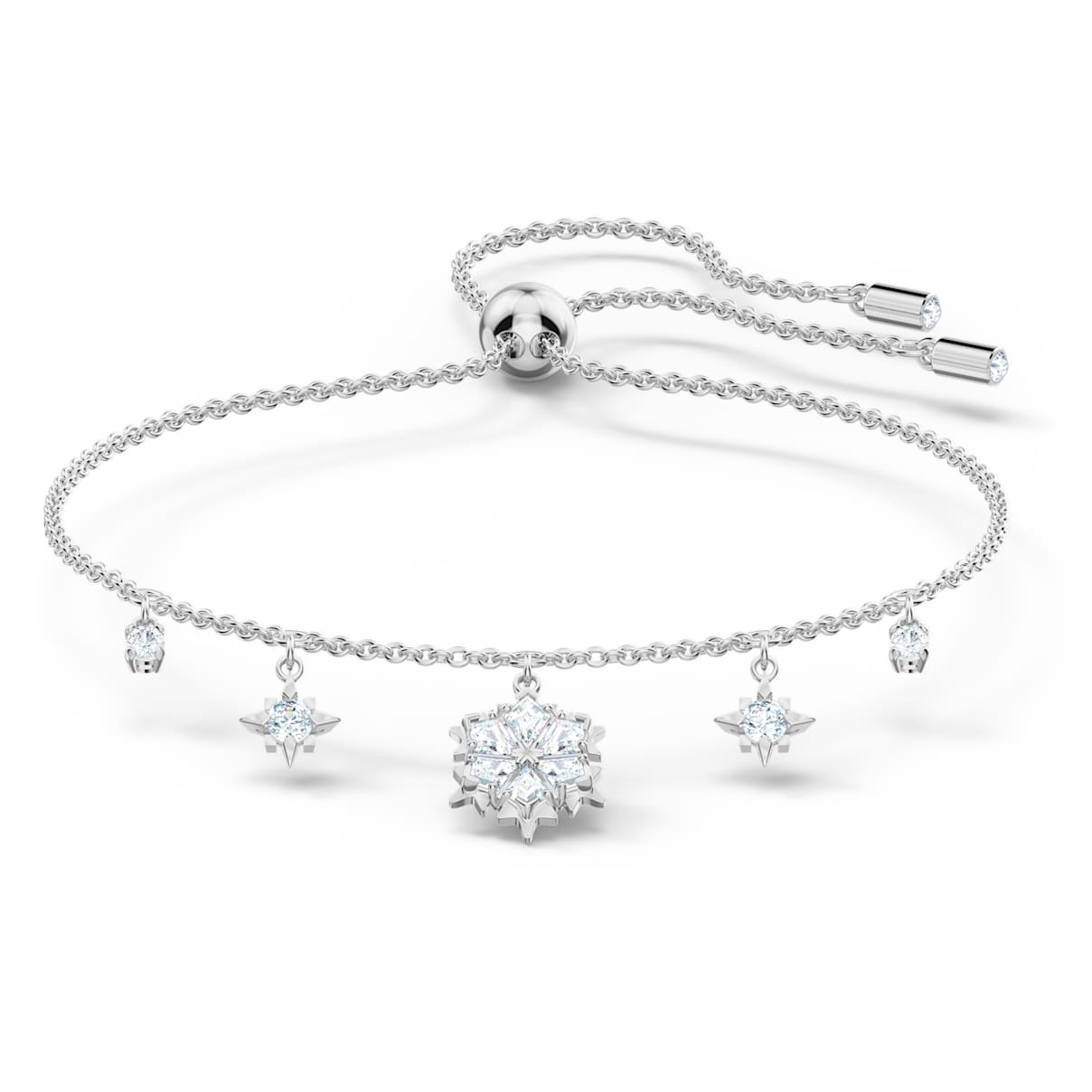 

Swarovski Magic bracelet, Snowflake, White, Rhodium plated