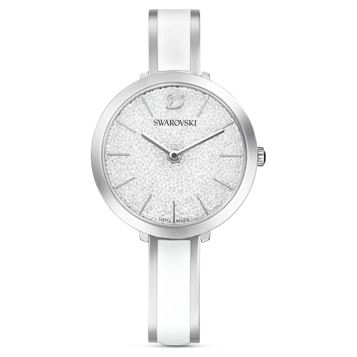 

Orologio Crystalline Delight, Fabbricato in Svizzera, Bracciale di metallo, Bianco, Acciaio inossidabile