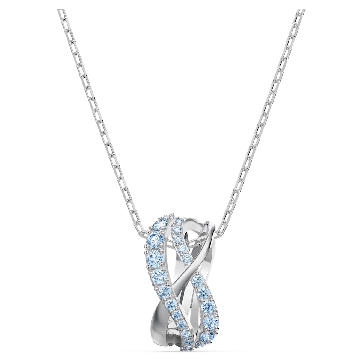 Click to view product details and reviews for Twist Rows Pendant Blue Rhodium Plated.