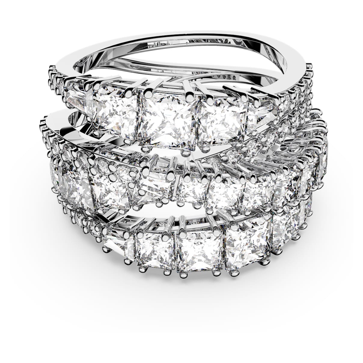 Shop Swarovski Twist Wrap Ring In White