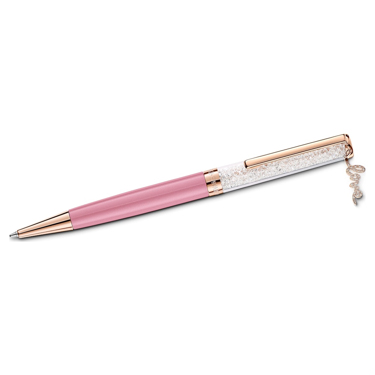 Penna a sfera Crystal Shimmer, rosa, placcato color oro rosa