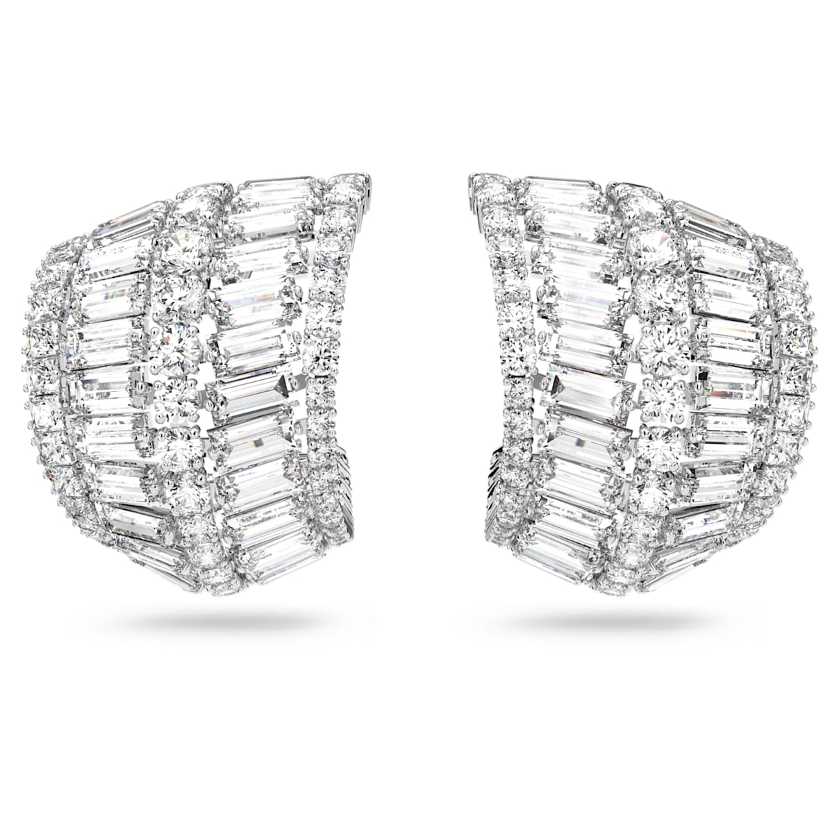 

Pendientes Hyperbola, Tallas mixtas, Blancos, Baño de rodio