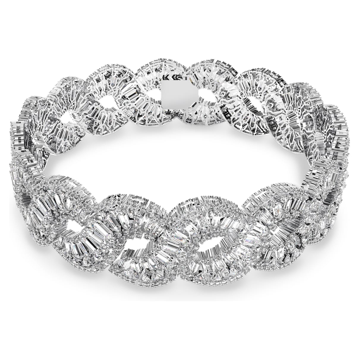 

Hyperbola choker, Mixed cuts, Infinity, White, Rhodium plated
