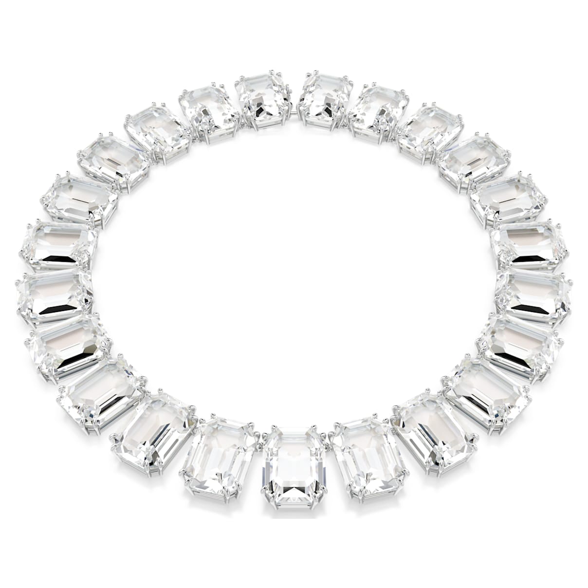 Click to view product details and reviews for Millenia Necklace Octagon Cut Crystal White Rhodium Plated.