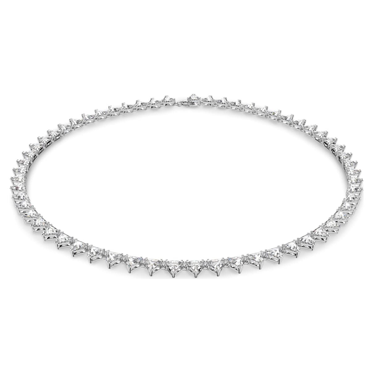 Collar Tennis Matrix, Talla triangular, Blanco, Baño de rodio