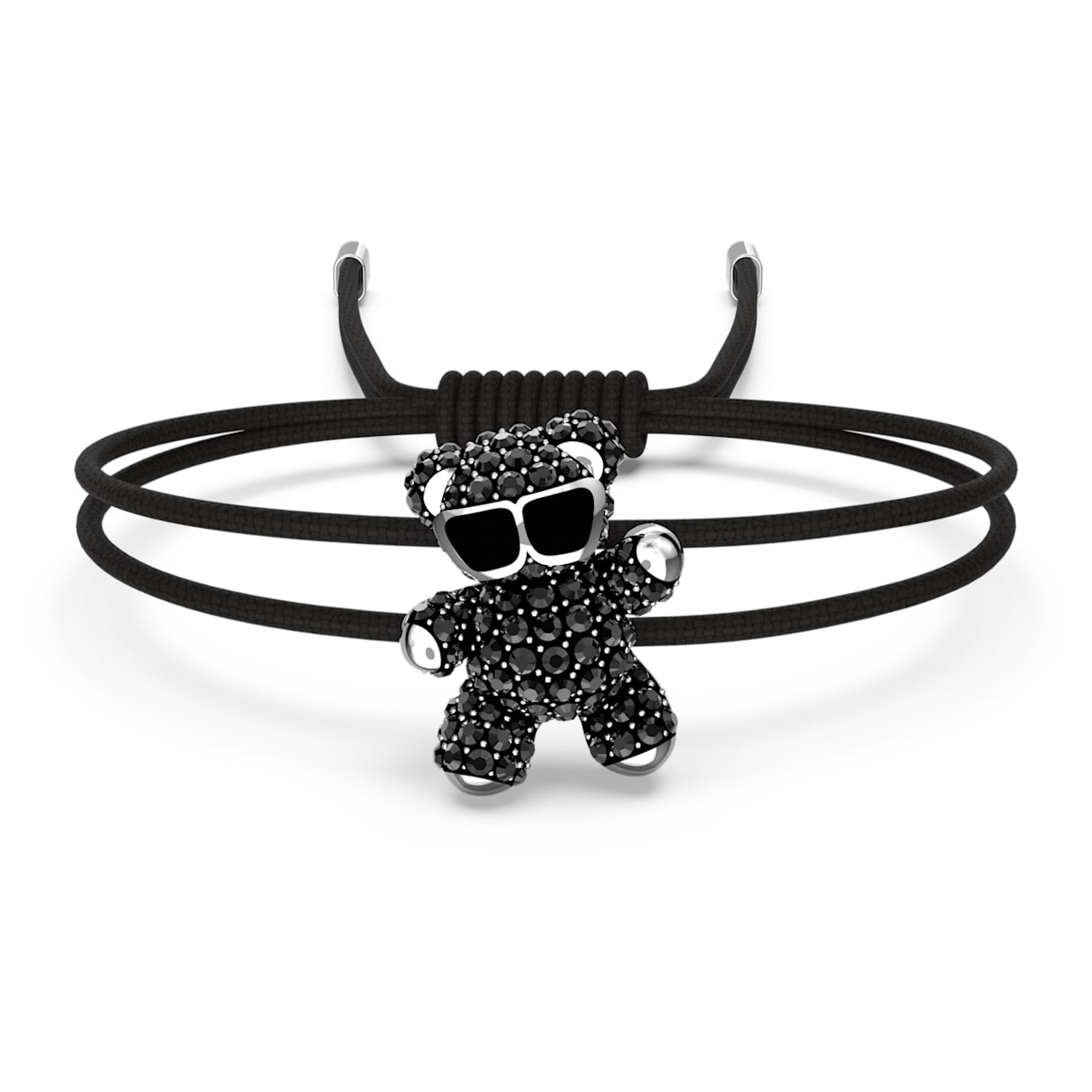 

Swarovski Teddy bracelet, Bear, Black, Rhodium plated