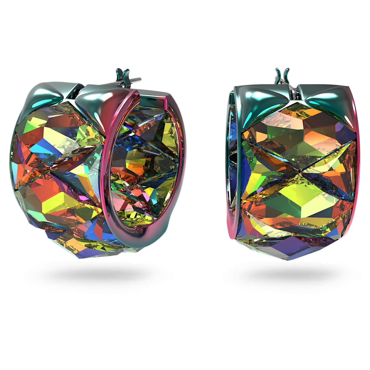

Swarovski Curiosa Kreolen, Oktagon-Schliff, Grün