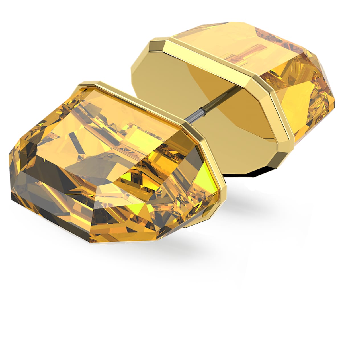 

Lucent stud earring, Single, Yellow, Gold-tone plated