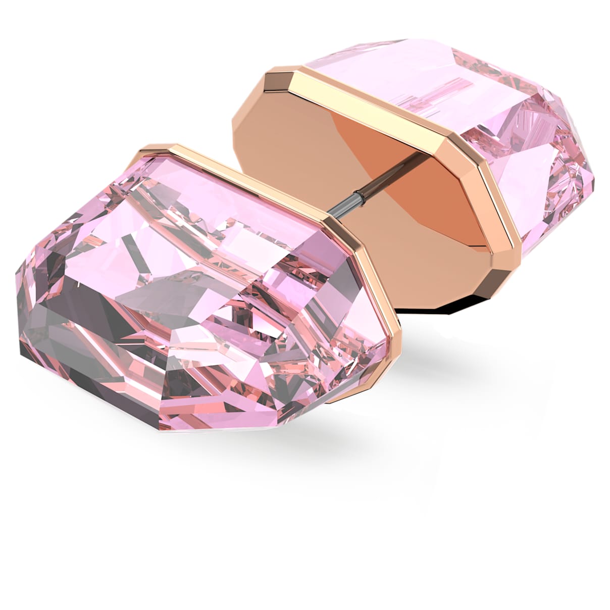 

Lucent stud earring, Single, Pink, Rose gold-tone plated