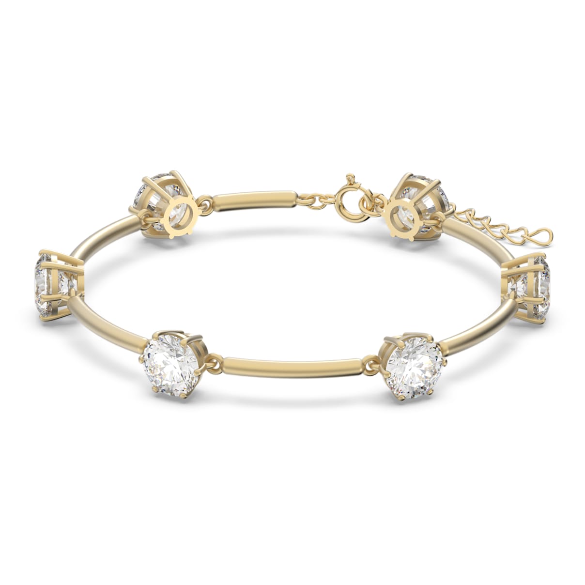 

Swarovski Constella bracelet, Round cut, White, Gold-tone plated