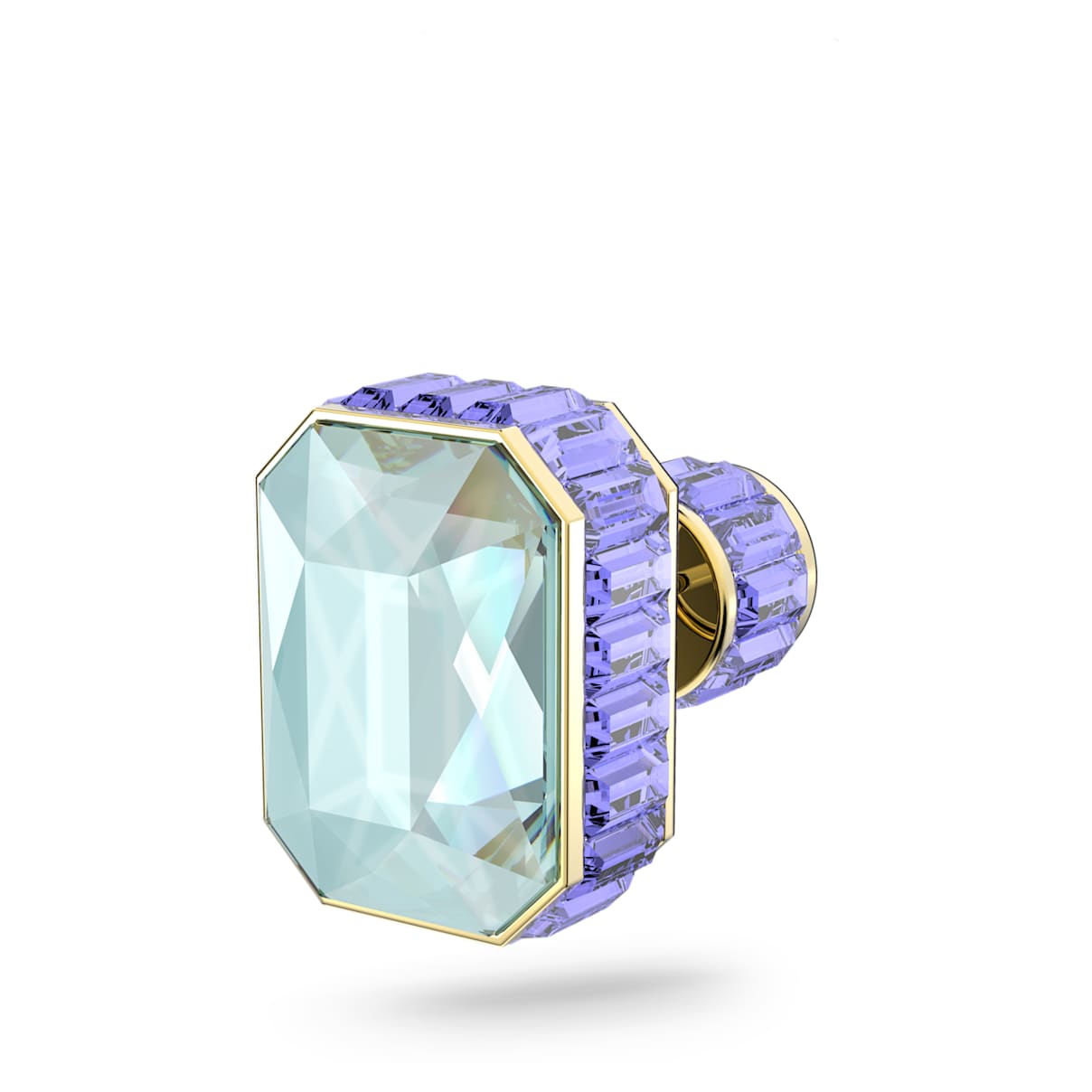 Click to view product details and reviews for Orbita Earring Single Octagon Cut Crystal Multicolored Gold Tone Plated.