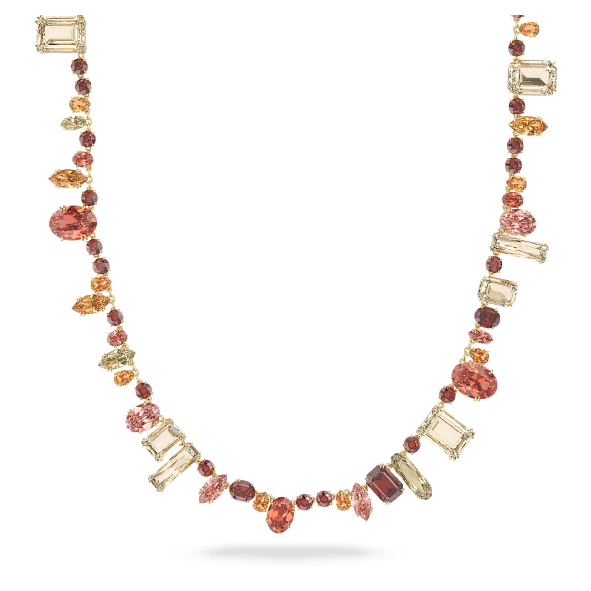 

Gema necklace, Mixed cuts, Extra long, Multicolored, Gold-tone plated
