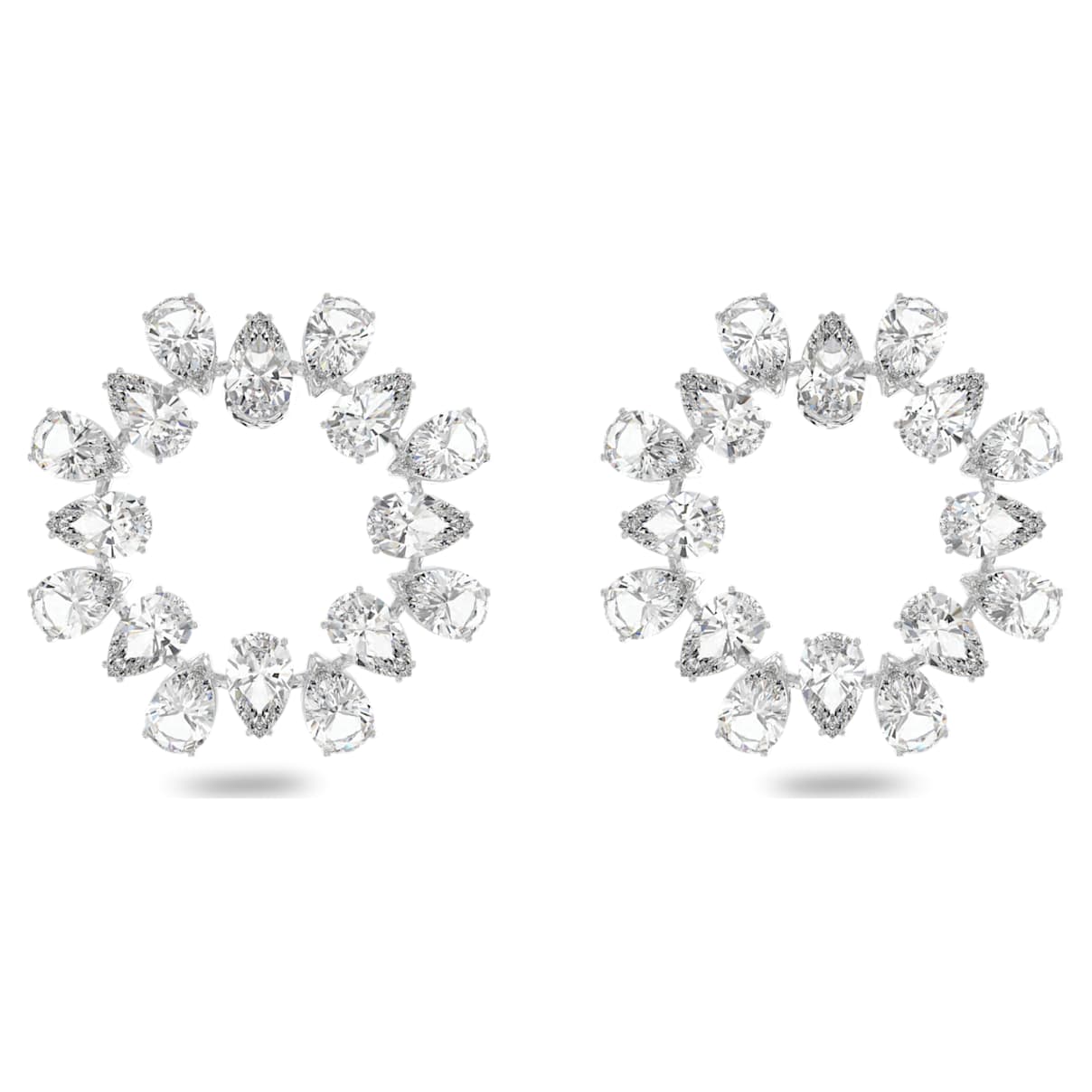 Click to view product details and reviews for Millenia Earrings Circle White Rhodium Plated.