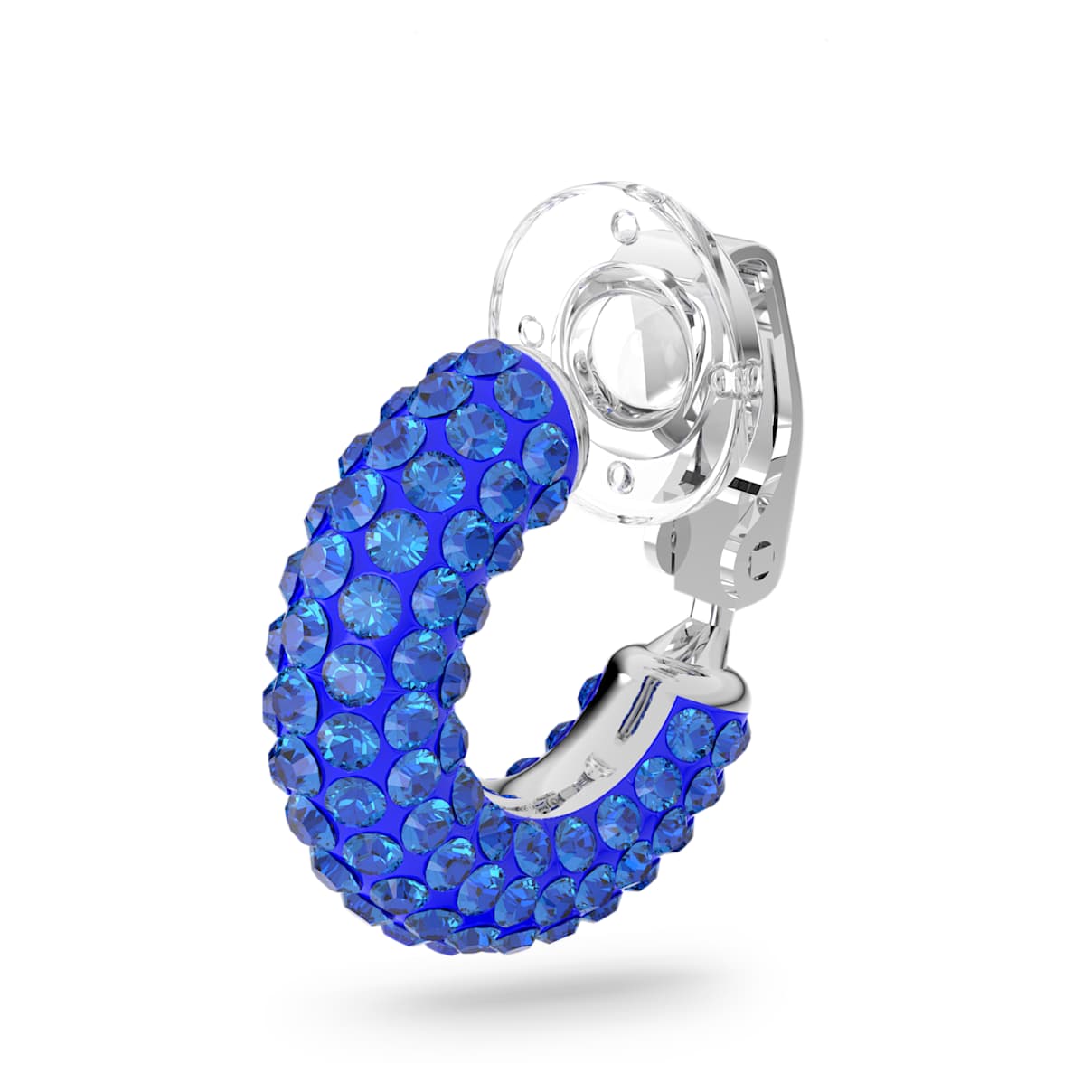 

Tigris ear cuff, Single, Blue, Rhodium plated