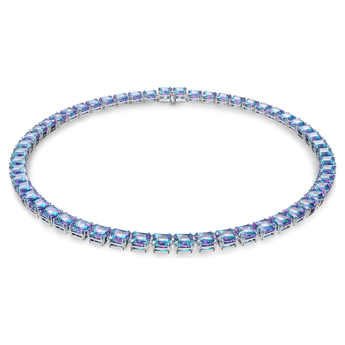 

Swarovski Millenia necklace, Square cut, Purple, Rhodium plated
