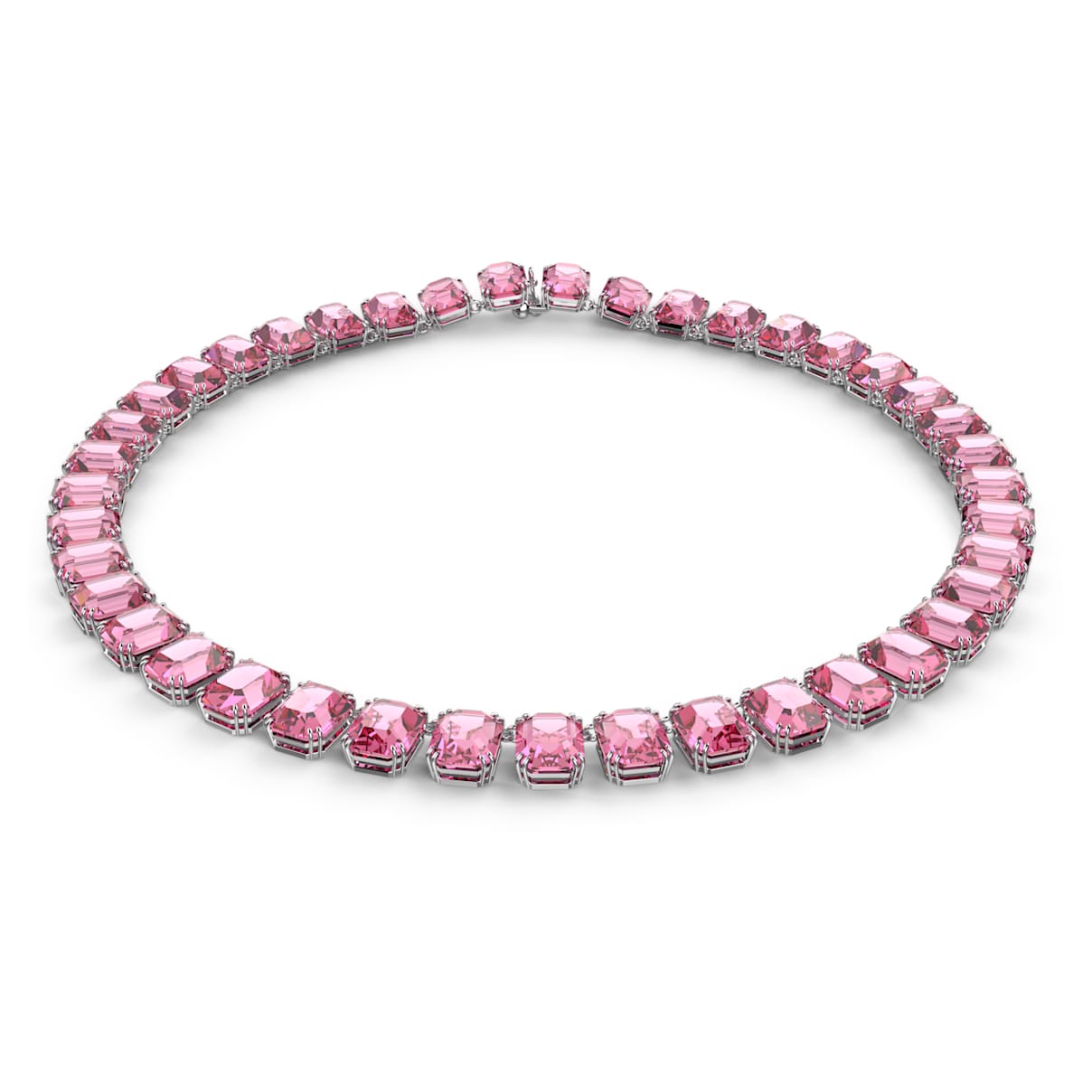 

Millenia necklace, Octagon cut, Pink, Rhodium plated