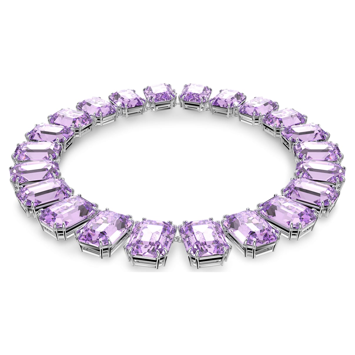 

Swarovski Collar Millenia, Cristales de gran tamaño, Talla octogonal, Morado, Baño de rodio