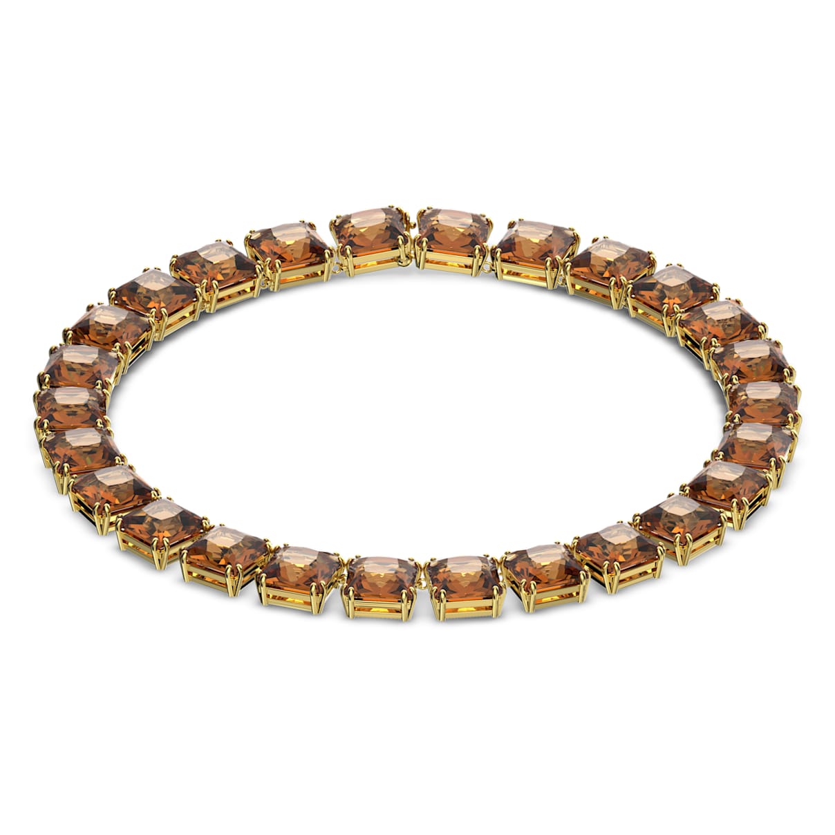 

Collier Millenia, Taille Carré, Marron, Placage de ton or