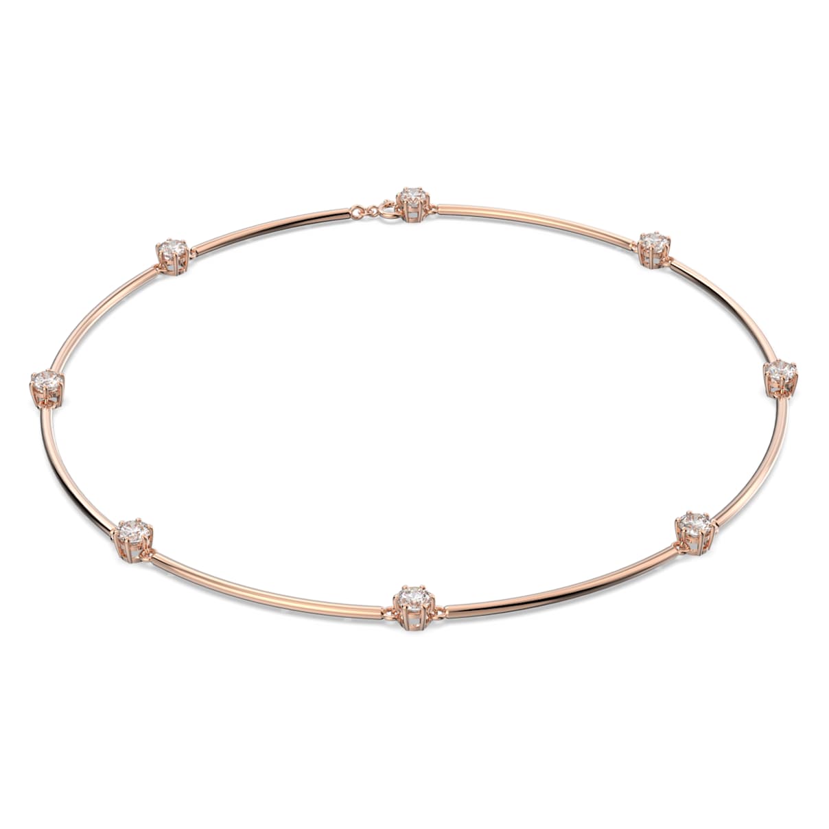 

Constella necklace, Round cut, White, Rose gold-tone plated