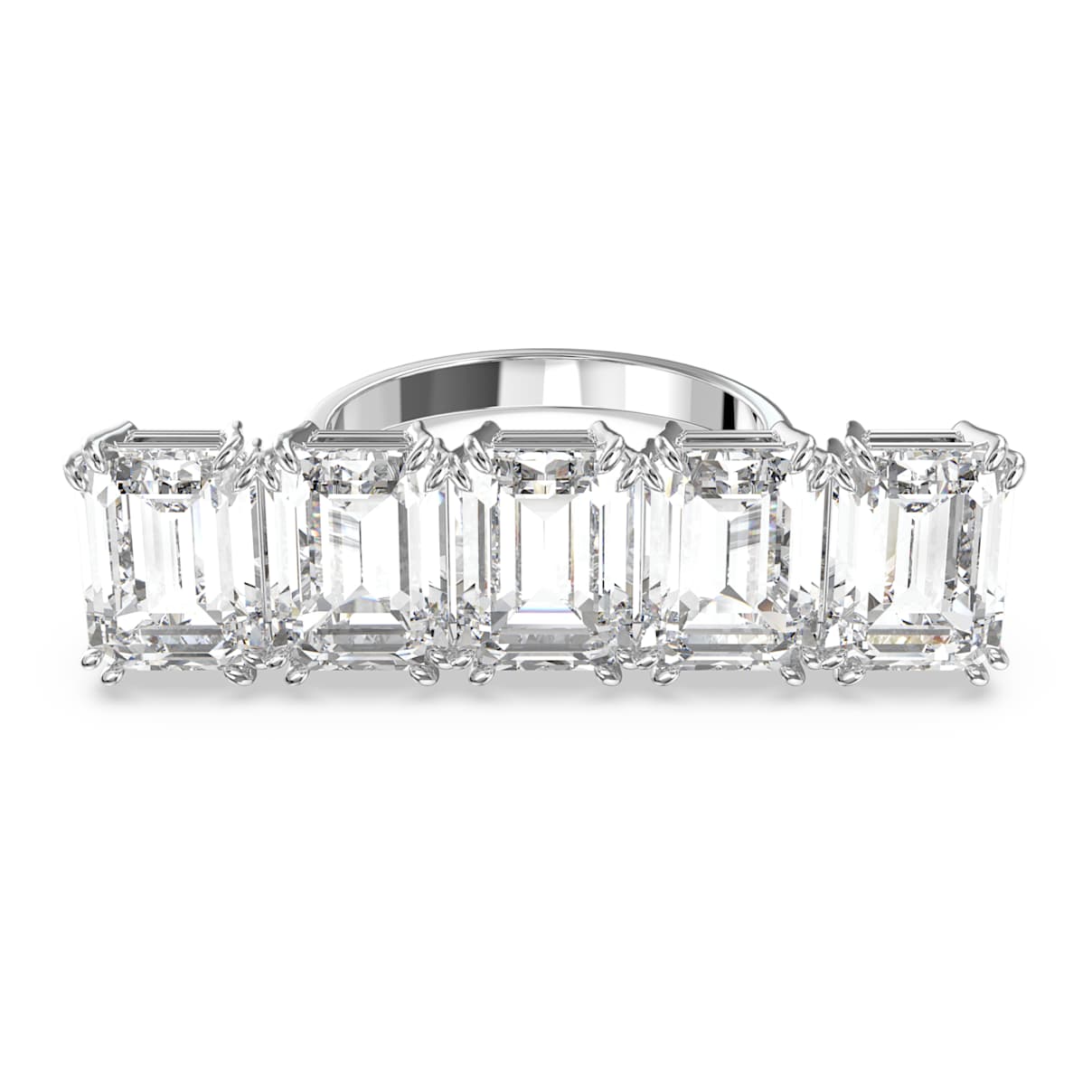 

Swarovski Millenia cocktail ring, Octagon cut, White, Rhodium plated