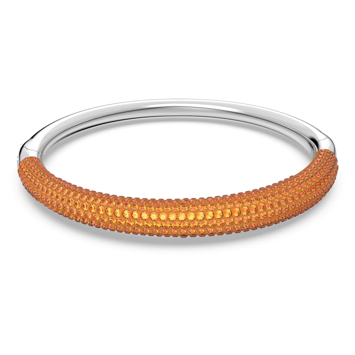 Bracciale rigido Tigris, Arancione, Placcato rodio