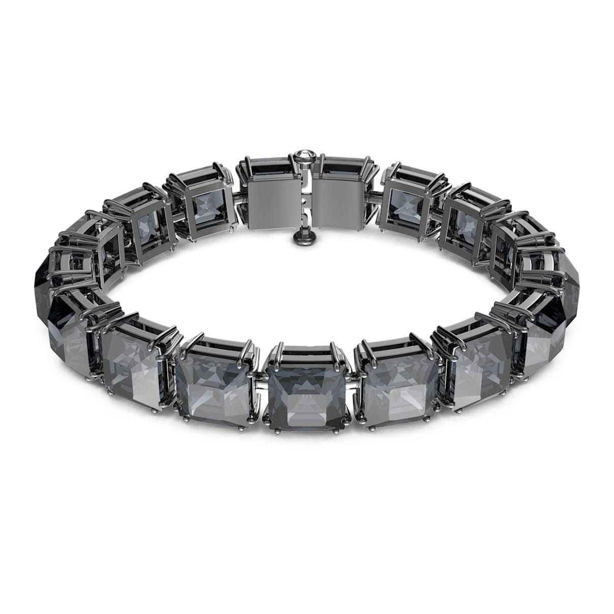 

Pulsera Millenia, Talla cuadrada, Mediana, Gris, Baño de rutenio