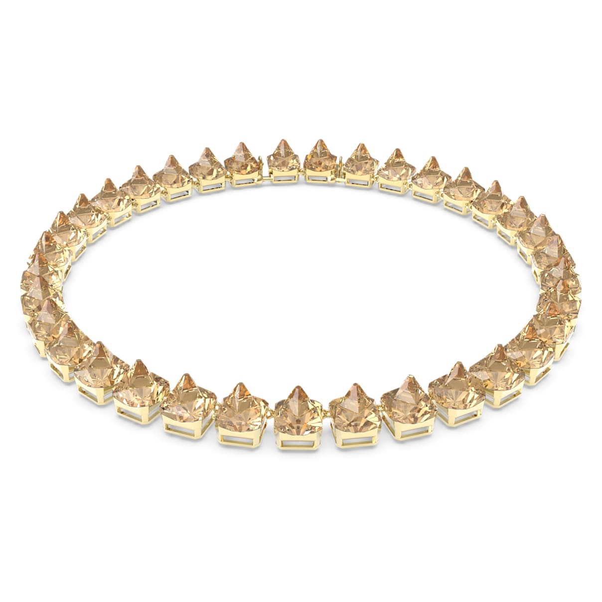 

Collar Tennis Matrix, Talla piramidal, Tono dorado, Baño tono oro