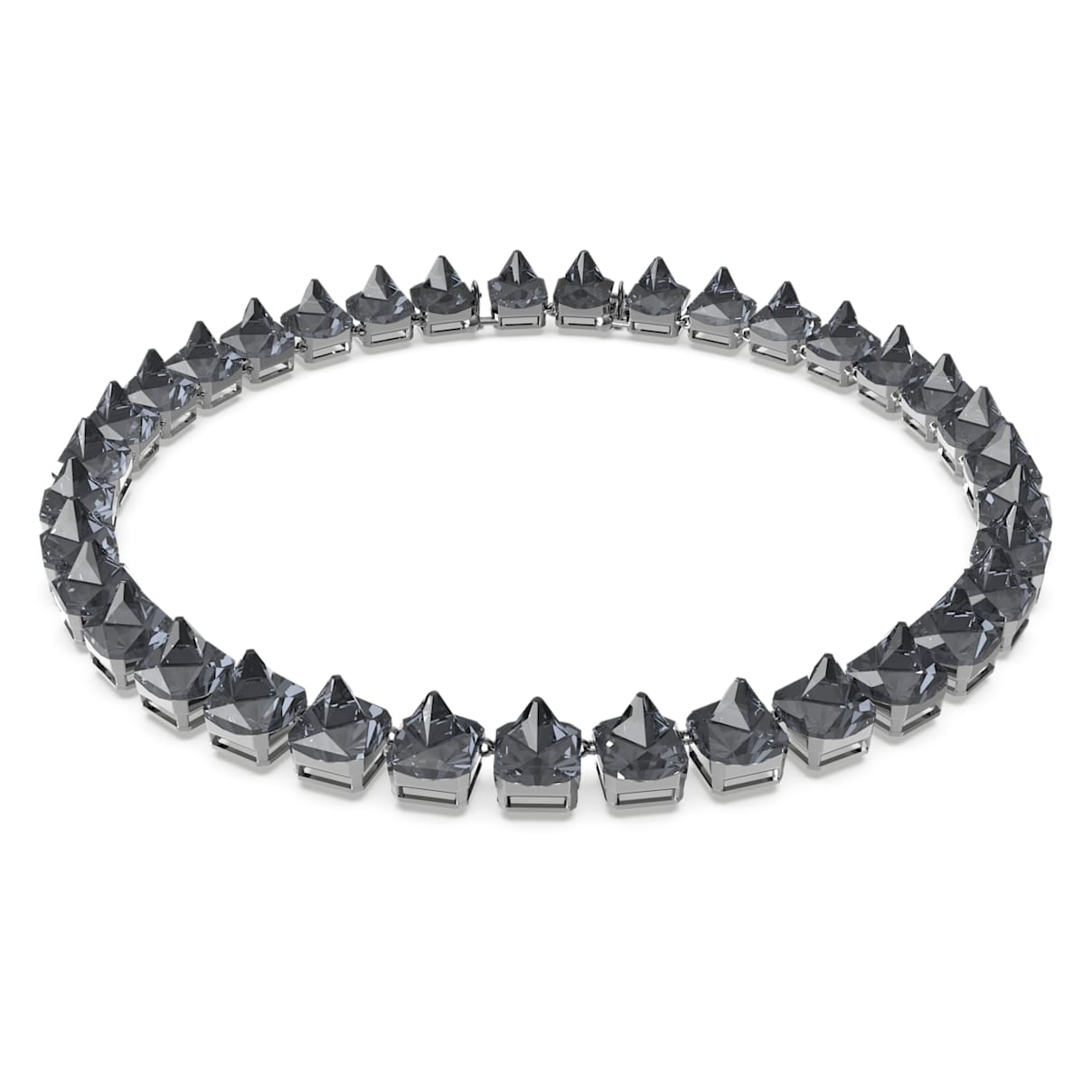 

Collar Tennis Matrix, Talla piramidal, Gris, Baño de rutenio