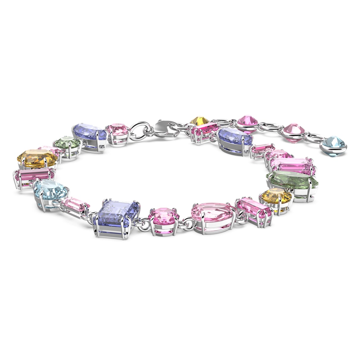 

Swarovski Gema ブレスレット, ミックスカット, マルチカラー, ロジウム・プレーティング