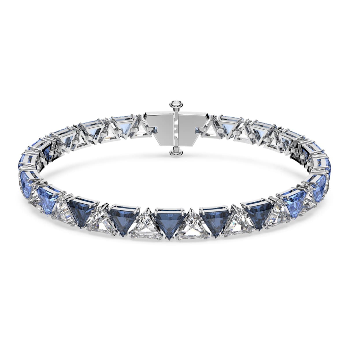 

Pulsera Tennis Matrix, Talla triangular, Azul, Baño de rodio