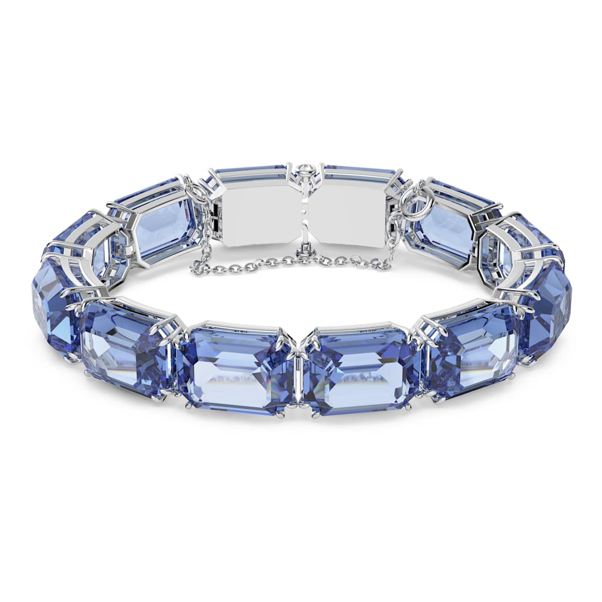 

Millenia Armband, Oktagon-Schliff, Blau, Rhodiniert