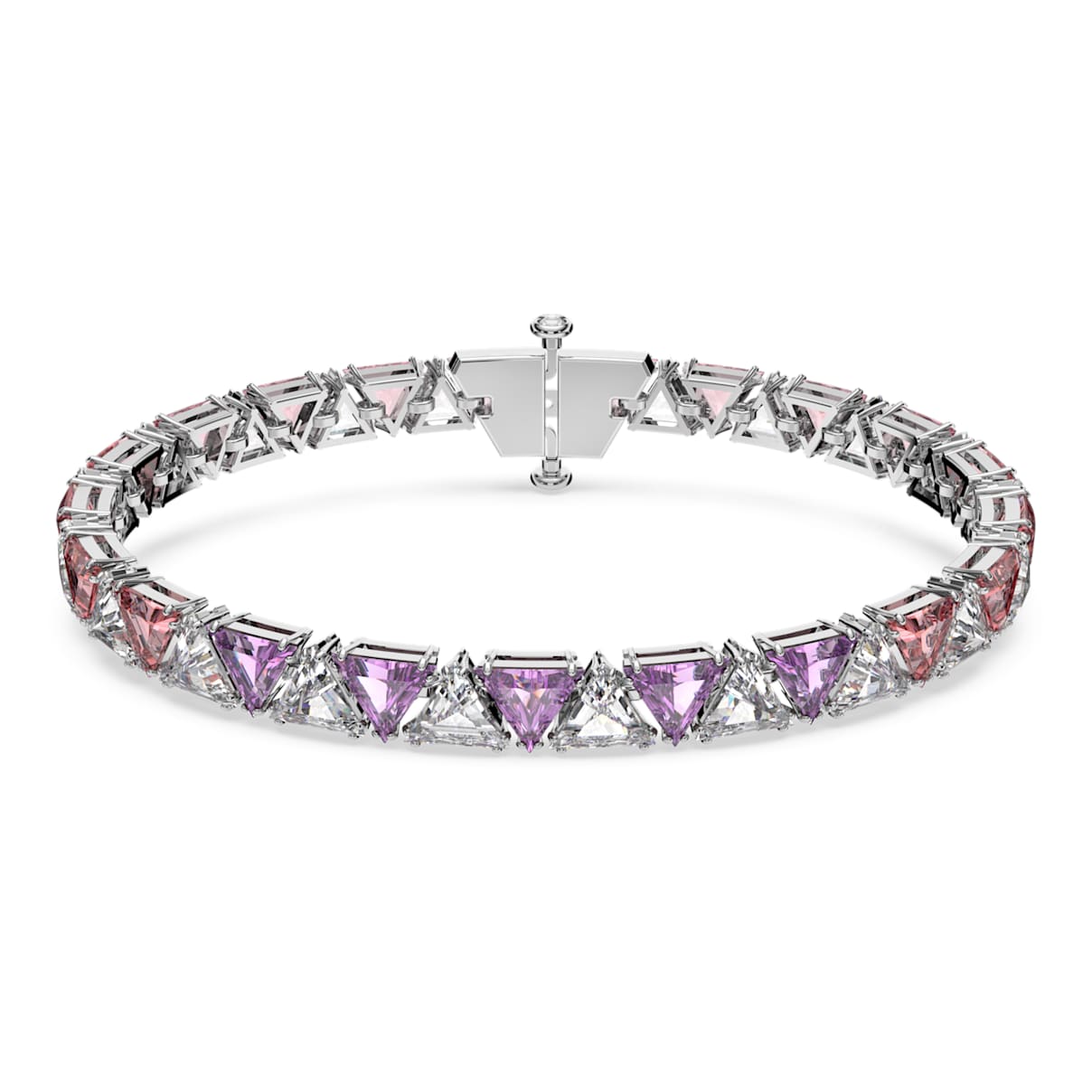 

Ortyx bracelet, Triangle cut, Pink, Rhodium plated