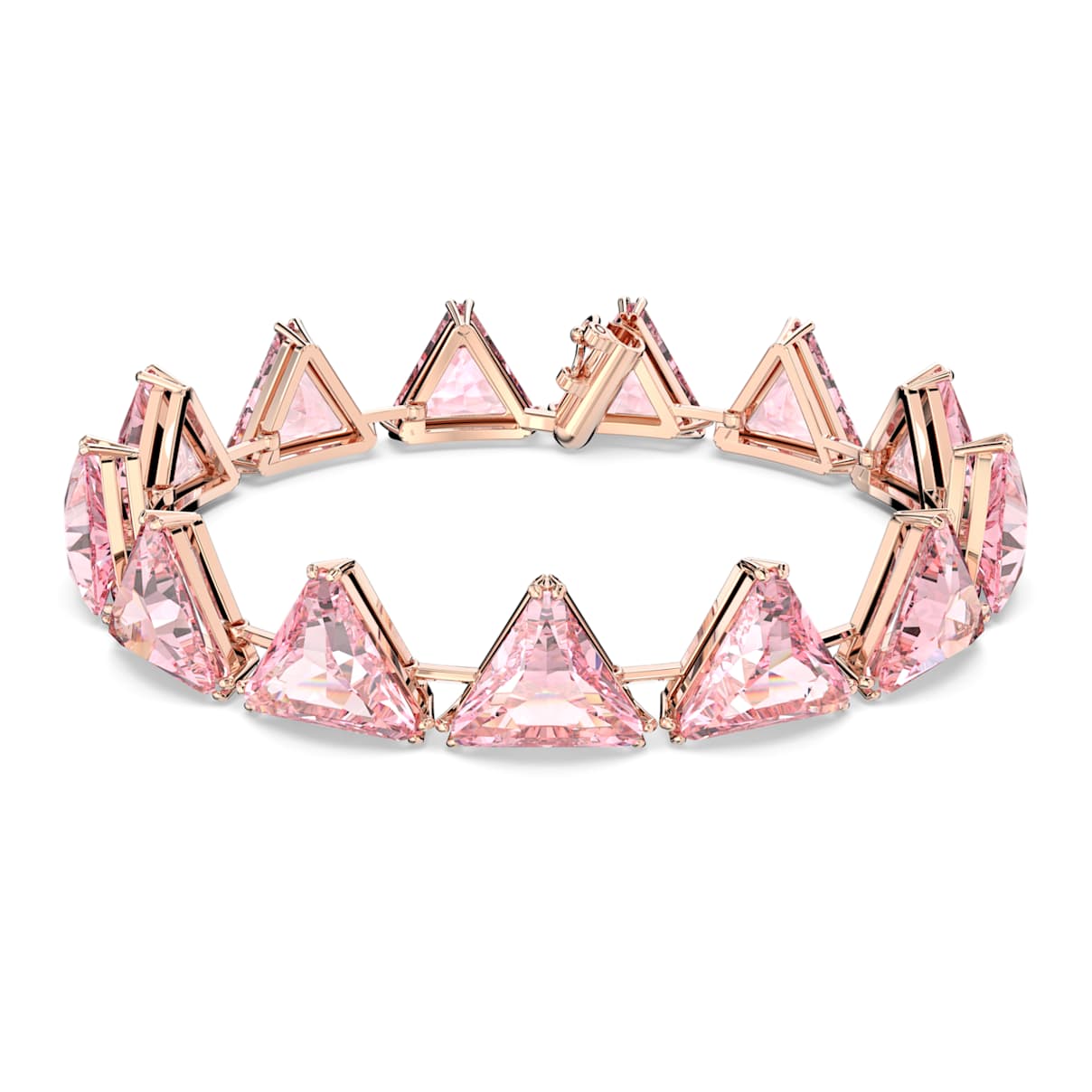 

Swarovski Ortyx bracelet, Triangle cut, Pink, Rose gold-tone plated