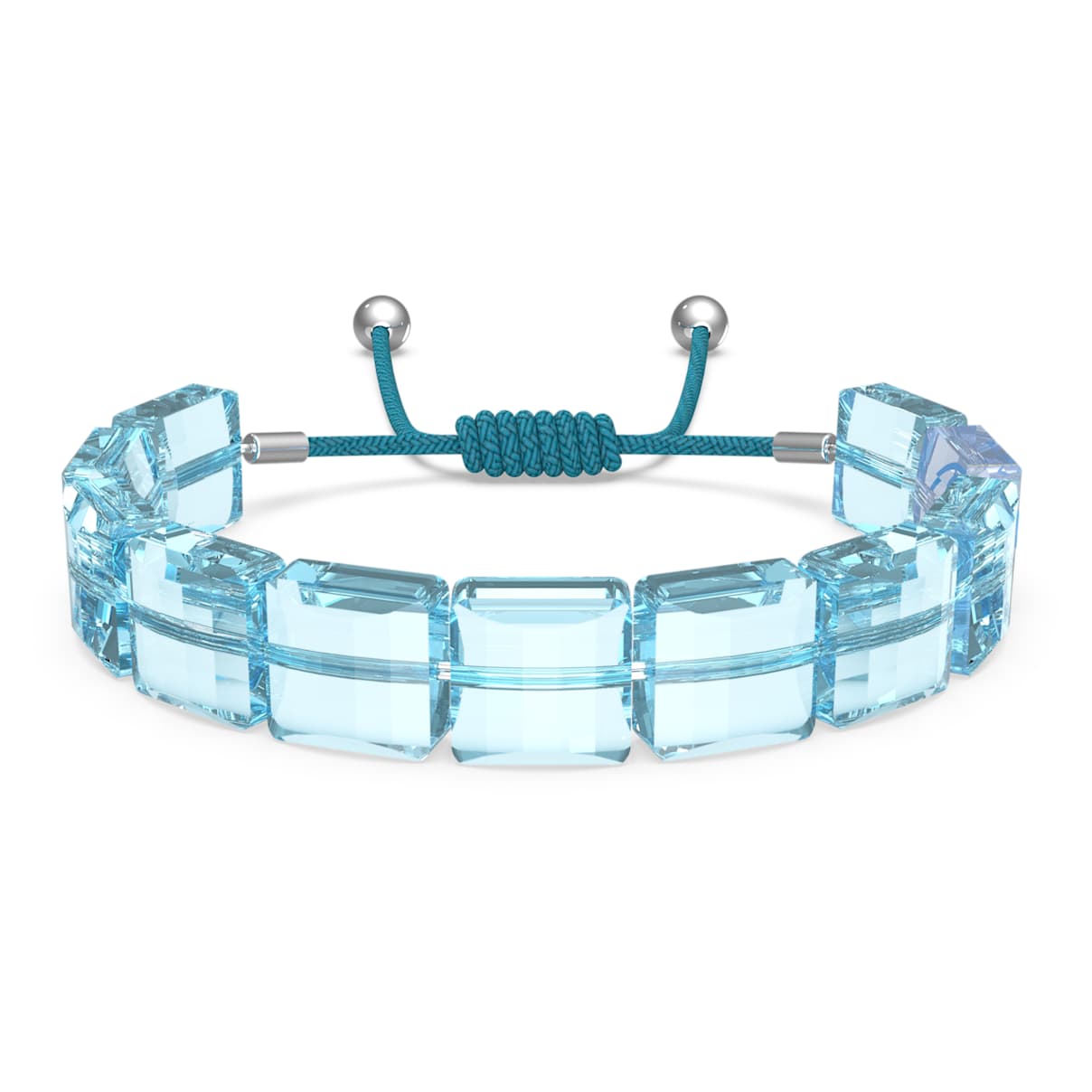 

Swarovski Letra bracelet, Evil eye, Blue, Rhodium plated