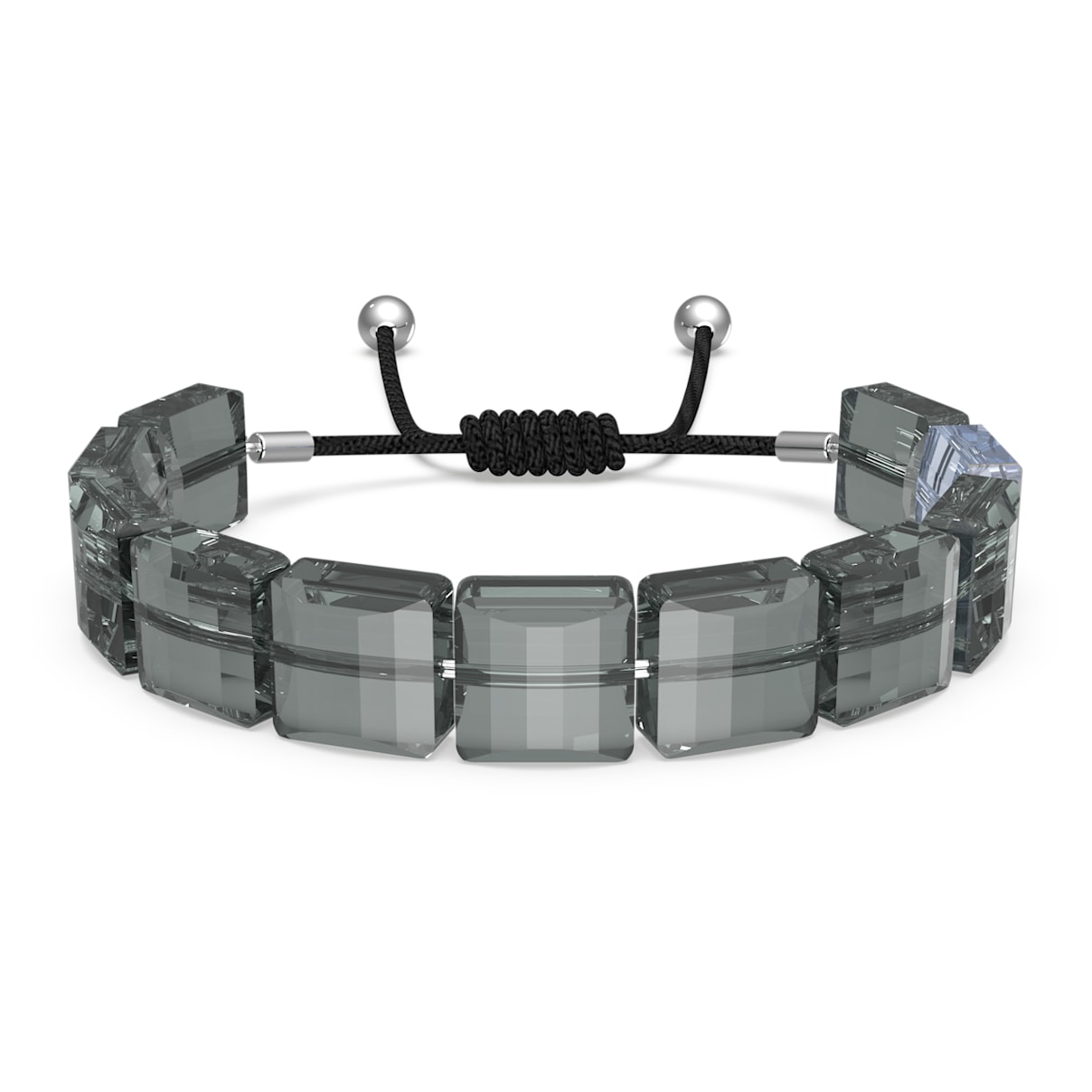 

Swarovski Letra bracelet, Horseshoe, Grey, Rhodium plated