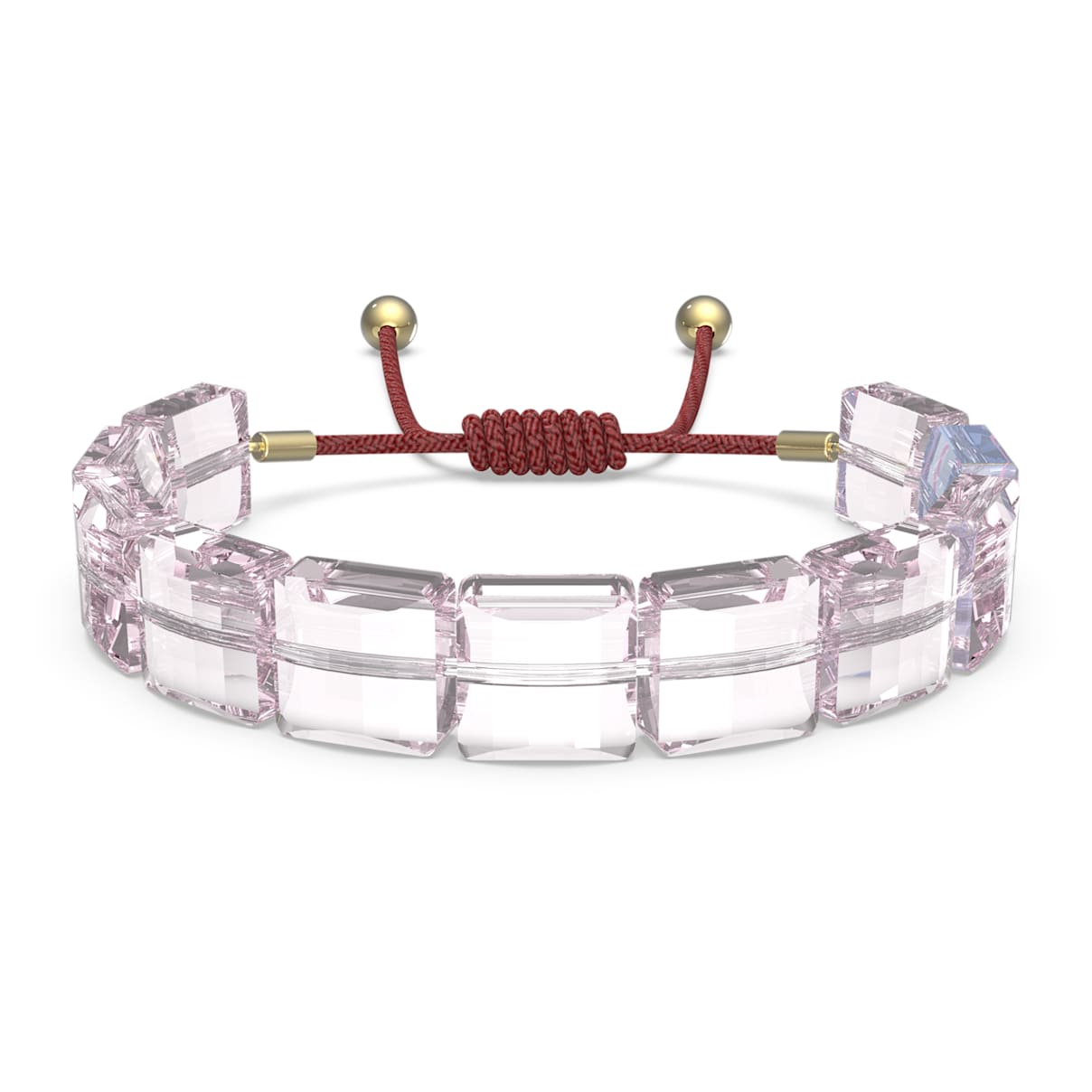

Swarovski Letra bracelet, Heart, Pink, Gold-tone plated
