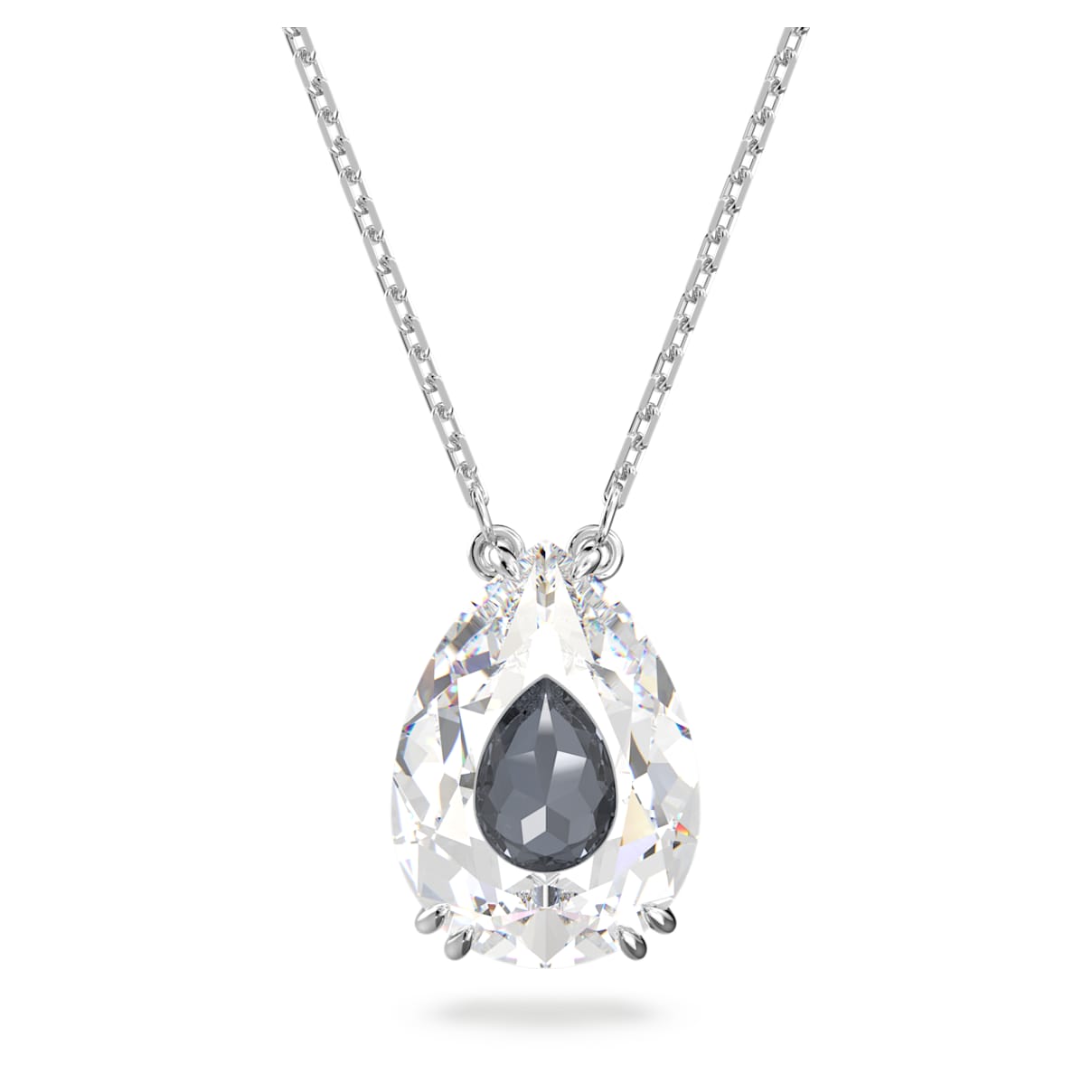 Elegance of Africa necklace, White, Rhodium plated