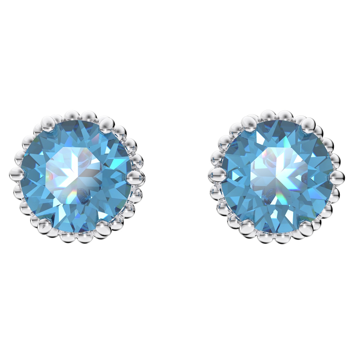 Shop Swarovski Birthstone Stud Earrings In Blue