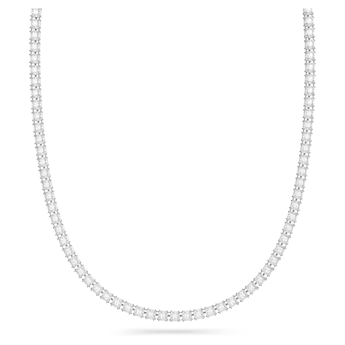 

Belt, Square cut, White, Rhodium plated