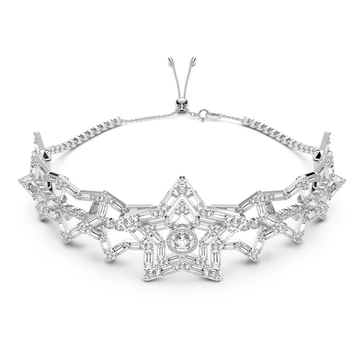 

Naszyjnik typu choker Stella, Gwiazda, Biały, Powłoka z rodu
