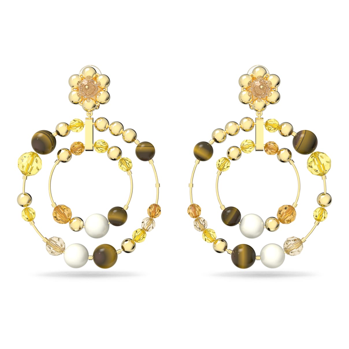 

Somnia hoop earrings, Multicolored, Gold-tone plated