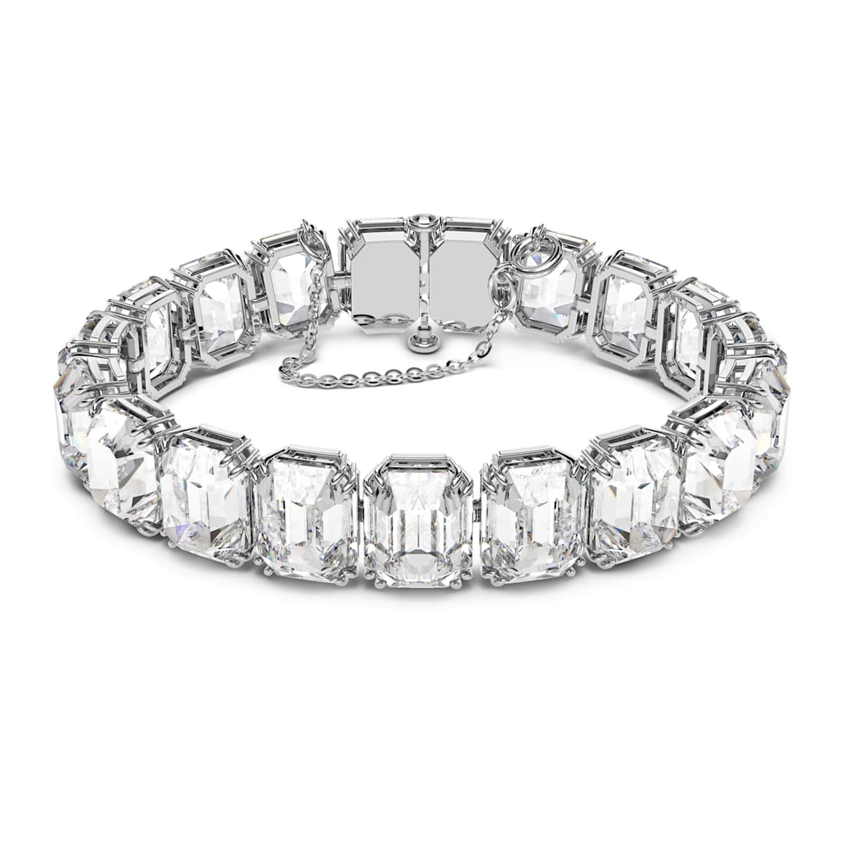 

Millenia bracelet, Octagon cut, White, Rhodium plated