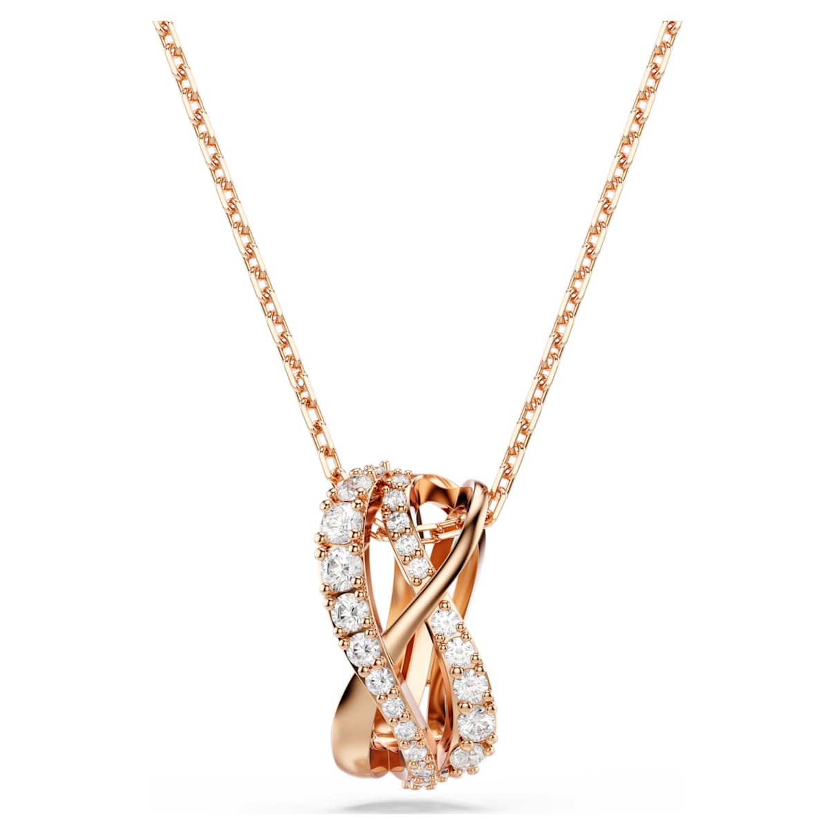 

Collier Twist, Blanc, Placage de ton or rosé