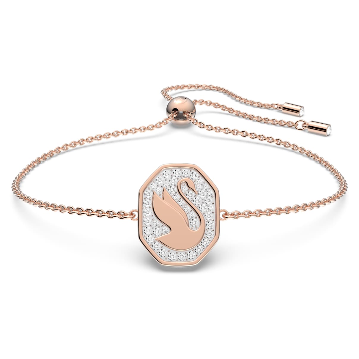 

Swan Armband, Schwan, Weiß, Roségold-Legierungsschicht